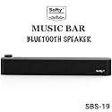 SOFTY MUSICBAR SBS-19 WIRELESS BLUETOOTH SPEAKER with (USB Pen DRIVE, FM, AUX, MIC, TF CARD) OPTION - BLACK