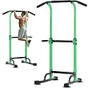soges Power Tower Pull Up Bar Station, Free Standing Pull Up Rack Dip Station for Home Gym, Height Adjustable Home Strength Training Fitness Workout Equipment