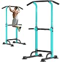 soges Power Tower Pull Up Bar Station, Free Standing Pull Up Rack Dip Station for Home Gym, Height Adjustable Home Strength Training Fitness Workout Equipment