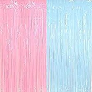 soi foil metallic tinsel fringe big size curtains for birthday anniversaries graduation retirement baby shower decoration pack of 2 black