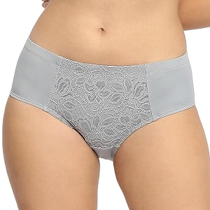 SOIE Womens High Waist Full Coverage Lace