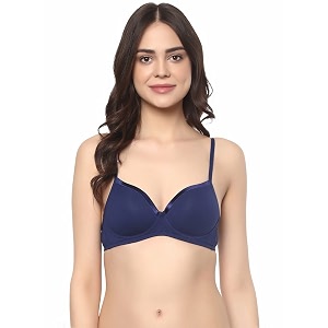 SOIE Womens Solid Semi Medium Coverage Padded