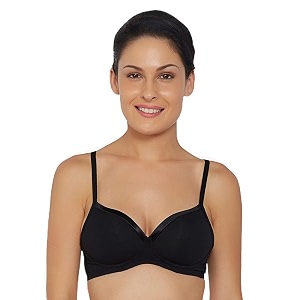 SOIE Womens Solid Semi Medium Coverage Padded