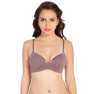 SOIE Womens Solid Semi Medium Coverage Padded