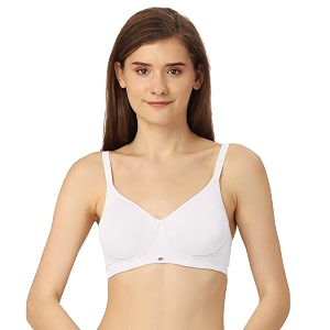 soie womens cotton spandex non padded non wired full coverage encircled t-shirt bra with adjustable straps amp u-back  everyday comfort fit