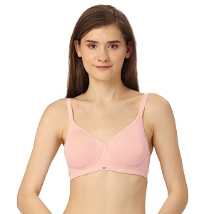 soie womens cotton spandex non padded non wired full coverage encircled t-shirt bra with adjustable straps amp u-back  everyday comfort fit