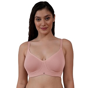 soie womens cotton spandex non padded non wired full coverage encircled t-shirt bra with adjustable straps amp u-back  everyday comfort fit