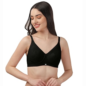 soie womens cotton spandex non padded non wired full coverage encircled t-shirt bra with adjustable straps amp u-back  everyday comfort fit