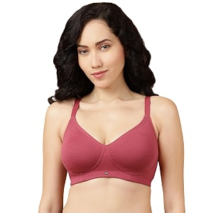 soie womens cotton spandex non padded non wired full coverage encircled t-shirt bra with adjustable straps amp u-back  everyday comfort fit