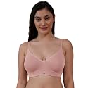 SOIE Women’s Cotton Spandex Non Padded Non Wired Full Coverage Encircled T-Shirt Bra with Adjustable Straps &amp; U-Back – Everyday Comfort Fit