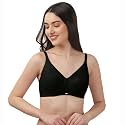 SOIE Women’s Cotton Spandex Non Padded Non Wired Full Coverage Encircled T-Shirt Bra with Adjustable Straps &amp; U-Back – Everyday Comfort Fit