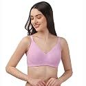 SOIE Women’s Cotton Spandex Non Padded Non Wired Full Coverage Encircled T-Shirt Bra with Adjustable Straps &amp; U-Back – Everyday Comfort Fit