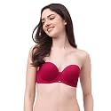 SOIE Womens Padded Strapless Bra Wired