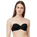 SOIE Womens Padded Strapless Bra Wired