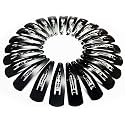 TIC-TAC Hair clips Glossy &amp; Matte Black (Stainless Steel) For Girls &amp; Women 24pc (24 PC MATTE)