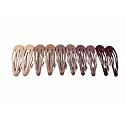 TIC-TAC Hair Clips Gloss Nude Pastel Multicolor For Girls &amp; Women 10pc (Pastel Nude Gloss Multi 10 Pcs Small)