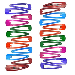 tic-tac hair clips glossy amp matte black stainless steel for girls amp women 24pc multicolor 24 pc