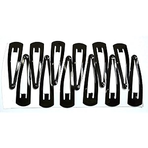 tic-tac hair clips glossy amp matte black stainless steel for girls amp women 24pc matte amp gloss black 24 pcs