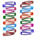 TIC-TAC Hair clips Glossy &amp; Matte Black (Stainless Steel) For Girls &amp; Women 24pc (Multicolor 24 pc)
