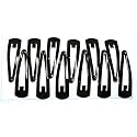 TIC-TAC Hair clips Glossy & Matte Black (Stainless Steel) For Girls & Women 24pc (Matte & Gloss Black 24 Pcs)