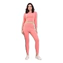Soild Full Sleeve Striped | Round Neck Tracksuit For Women and Girls
