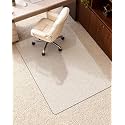 Soimeat Hard Frosted Office Chair Mat for High Pile Carpet &amp; Hardwood Floor