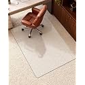 Soimeat Hard Frosted Office Chair Mat for High Pile Carpet &amp; Hardwood Floor