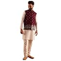 SOJANYA Men39s Silk Blend Cream Kurta and