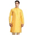 SOJANYA Men39s Silk Blend Geometric Regular Kurta