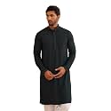 SOJANYA Mens Cotton Checkered Thread Embroidered Long