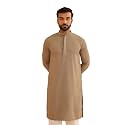 SOJANYA Mens Cotton Checkered Thread Embroidered Long