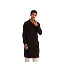 SOJANYA Mens Cotton Checkered Thread Embroidered Long