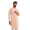 SOJANYA Mens Cotton Checkered Thread Embroidered Long
