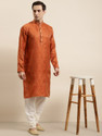 SOJANYA Men Woven Design Straight Kurta