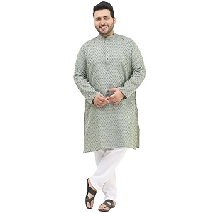 sojanya plus since 1958 men39s jacquard silk self design kurta amp off-white pyjama set