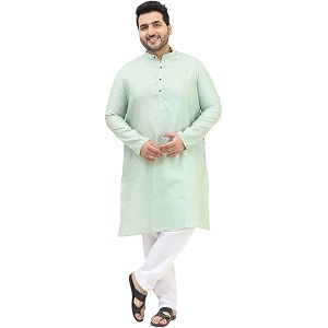 sojanya plus since 1958 men39s jacquard silk self design kurta amp off-white pyjama set