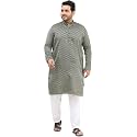 SOJANYA PLUS (Since 1958) Men's Jacquard Silk Self design Kurta &amp; Off-White Pyjama Set
