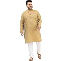 SOJANYA PLUS (Since 1958) Men's Jacquard Silk Self design Kurta &amp; Off-White Pyjama Set