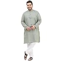 SOJANYA PLUS (Since 1958) Men's Jacquard Silk Self design Kurta &amp; Off-White Pyjama Set