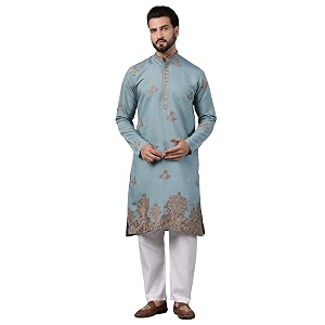 SOJANYA Since 1958 Mens Cotton Floral Thread
