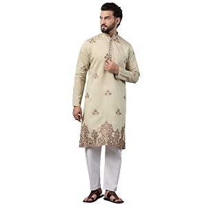 SOJANYA Since 1958 Mens Cotton Floral Thread