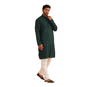 SOJANYA Since 1958 Mens Cotton Embroidered Sequinned