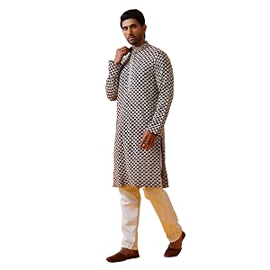 SOJANYA Since 1958 Mens Cotton Rayon Sequinned