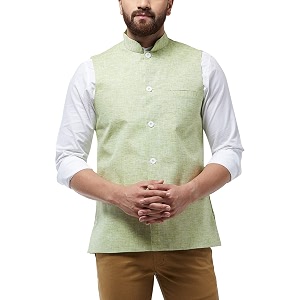 sojanya since 1958 men39s cotton linen blend waist coat