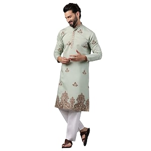 SOJANYA Since 1958 Mens Cotton Floral Thread