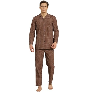 sojanya since 1958 men39s cotton checked nightsuit set