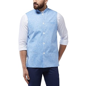 sojanya since 1958 men39s cotton linen blend waist coat