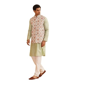 SOJANYA Since 1958 Mens Silk Blend Self