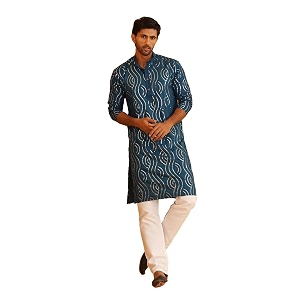 SOJANYA Since 1958 Mens Silk Blend Navy