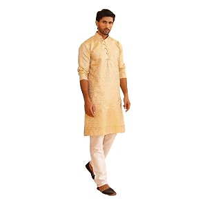 SOJANYA Since 1958 Mens Silk Blend Self